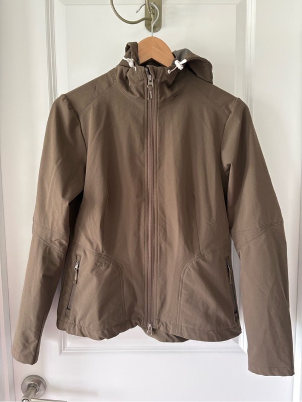 Lole Sage Green Hooded Windbreaker Jacket Size 6 Lightweight